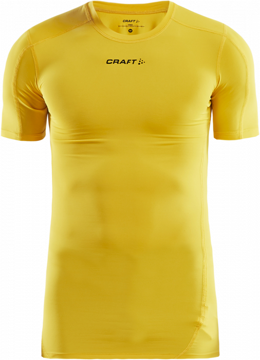 Craft - Pro Control Kompressions T-Shirt Junior - Gul & sort