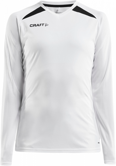 Craft - Pro Control Impact Langærmet T-Shirt Dame - Hvid & sort